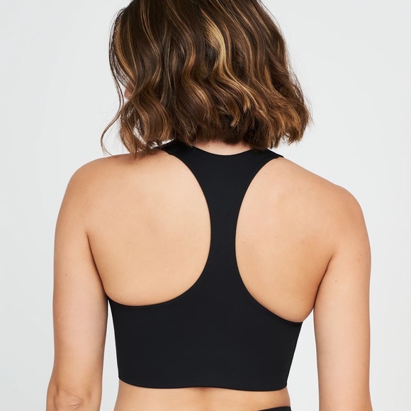 NEW SPANX Longline Medium Impact Sports Bra In Black Size Medium - Picture 4 of 9